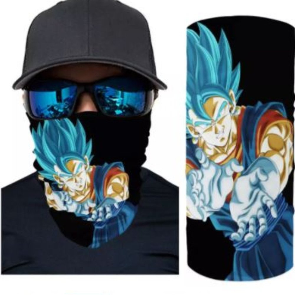 NWOT Dragon Ball Z BLUE Goku Face Gaiter